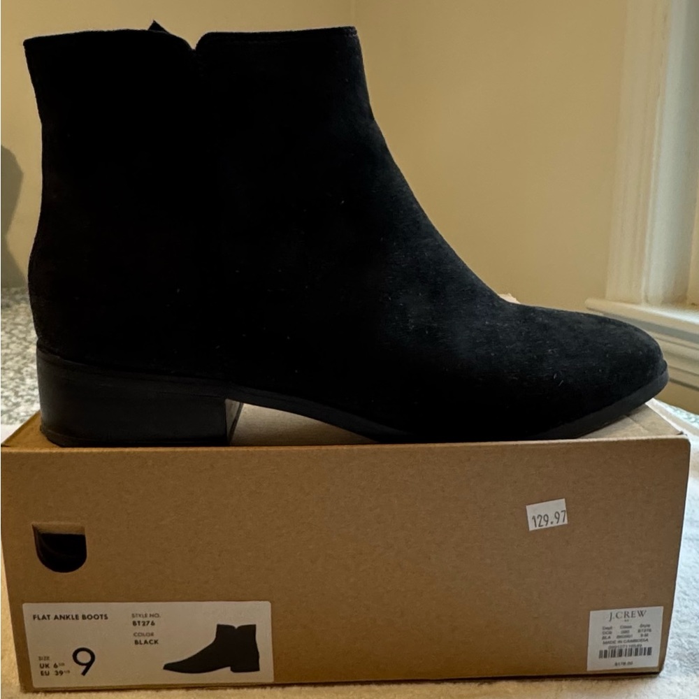 J. Crew Black Ankle Booties